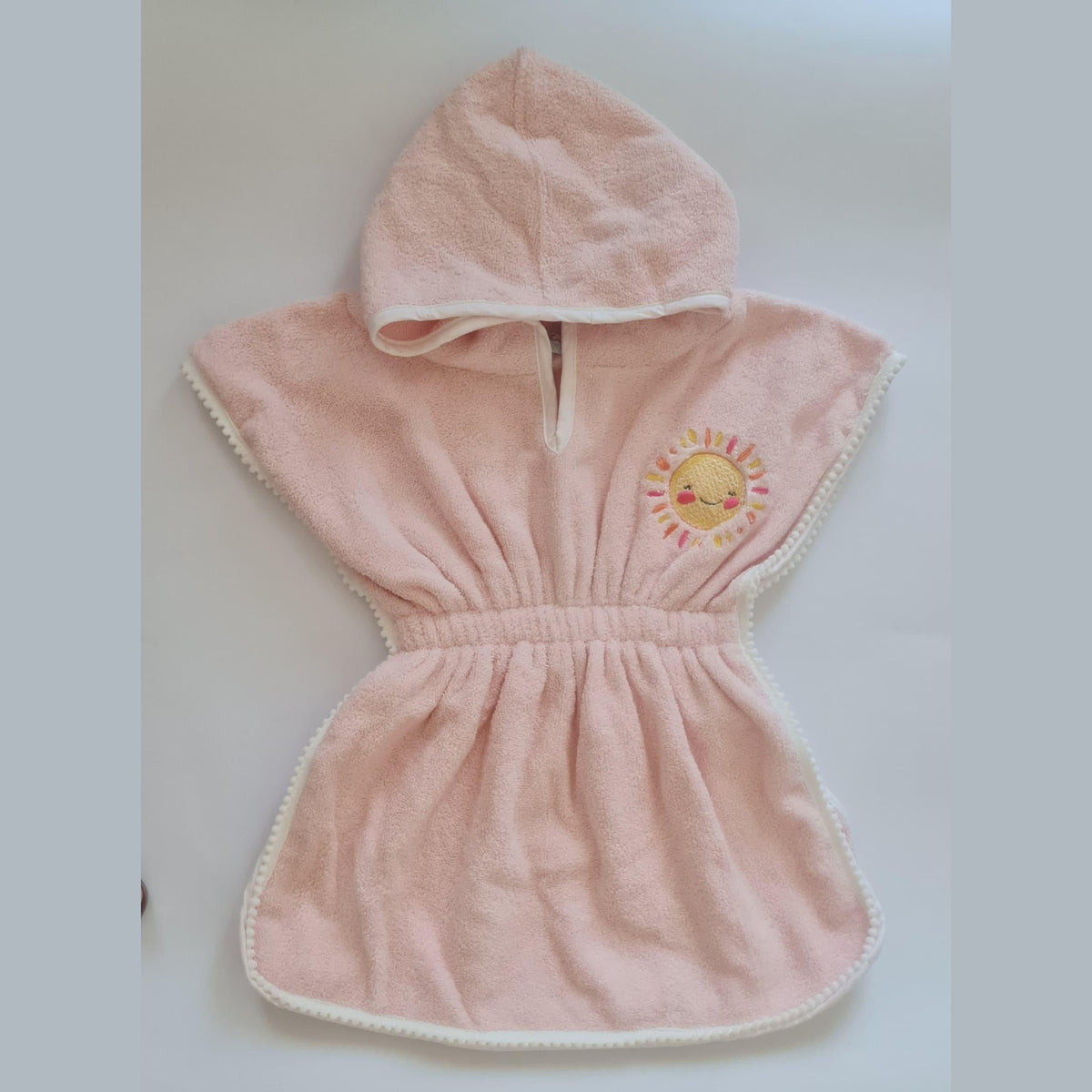 Sweet Pink Sun Hooded Poncho
