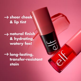 ELF LIP&CHEEK TINT-LEFT ON RED