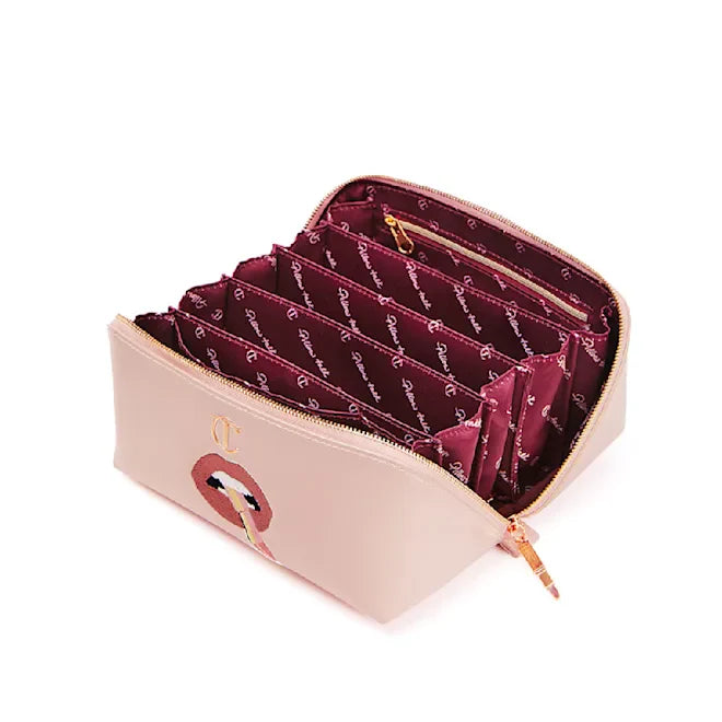 CHARLOTTE TILBURY Pillow Talk Makeup Bag open PILLOW TALK MAKEUP BAG LARGE MAKEUP BAG