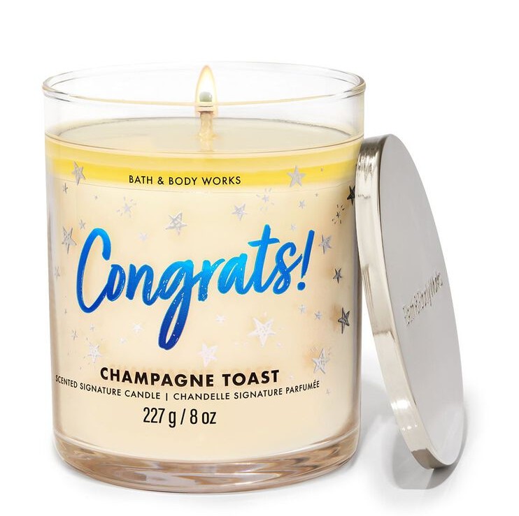 Bath And Body Congrats Champagne Toast One Wick Candle 227g
