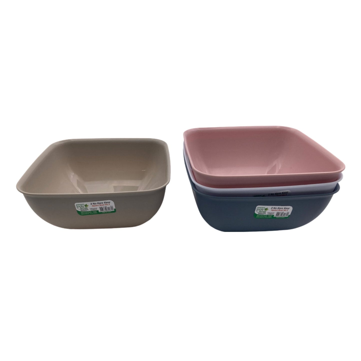 Colorful Square Bowl; 2 lt