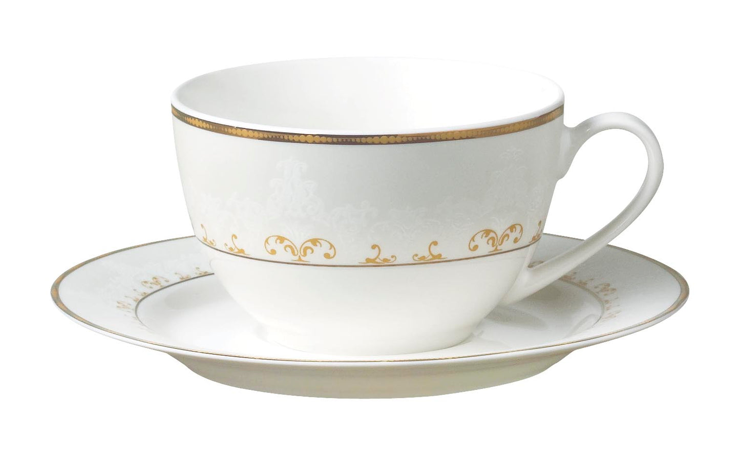 Symphony gold design tea cup/saucer 6pcs - 20cl