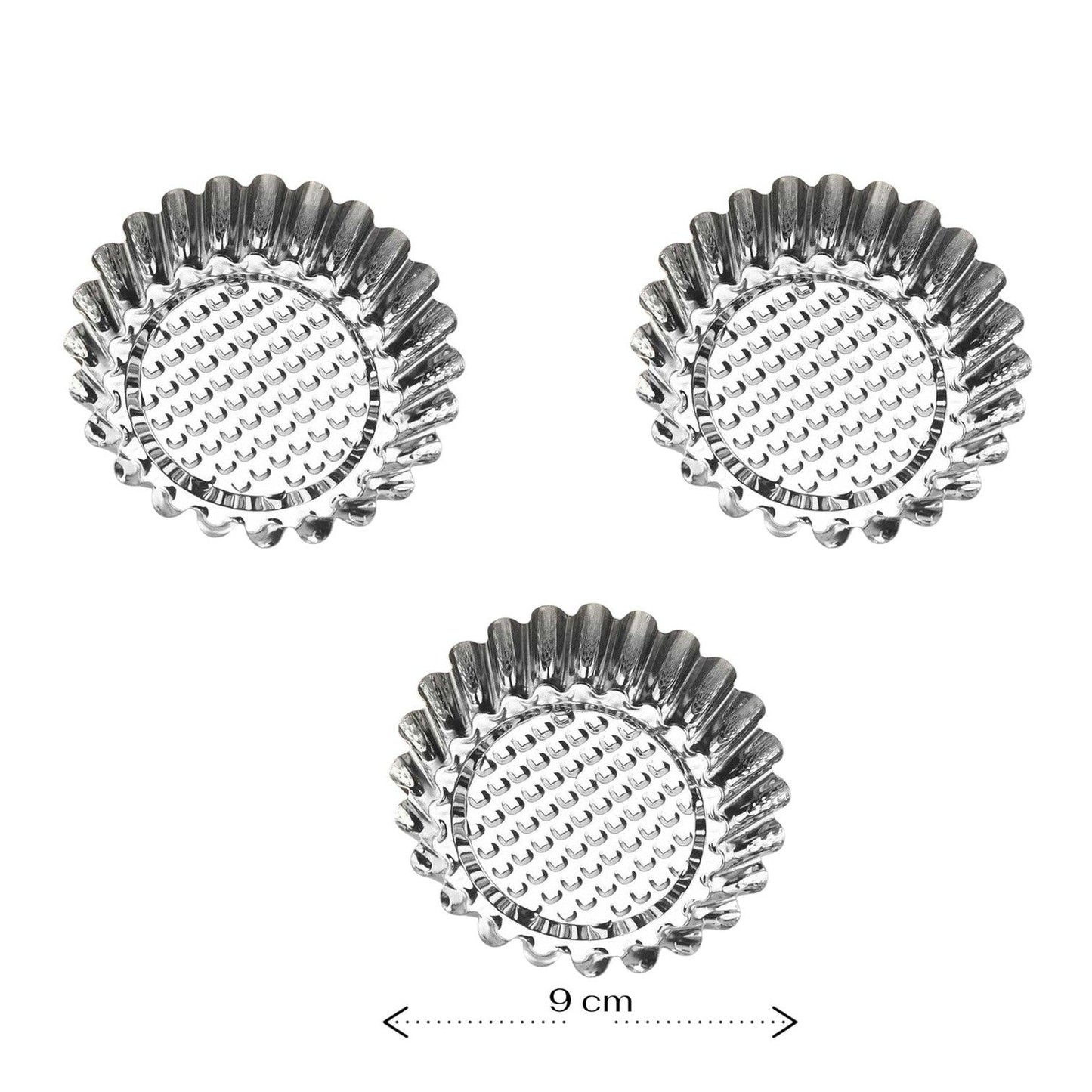 3 Pieces Tart Molds 9 cm