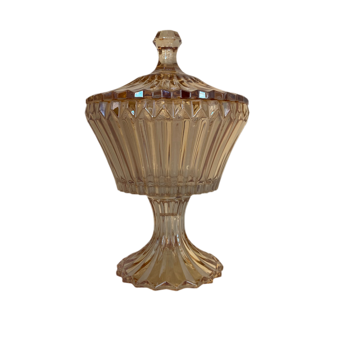 Glass Candy Pot With Base