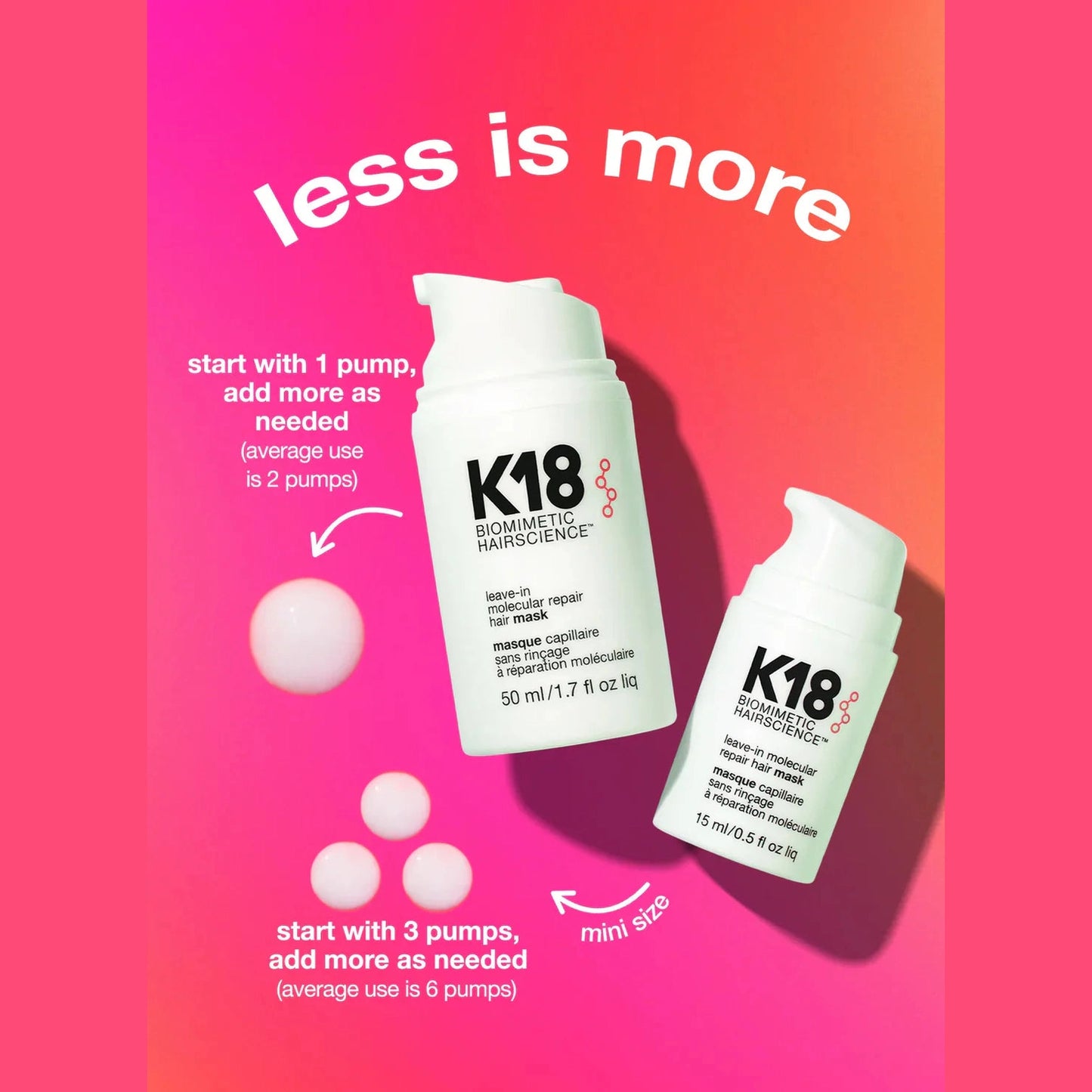 K18 Leave-in Molecular Repair Hair Mask 50ML قناع شعر K18 للإصلاح الجزيئي 50مل