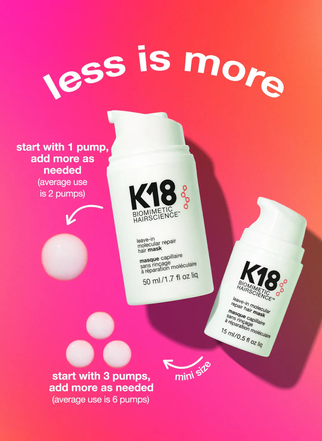 K18 Leave-in Molecular Repair Hair Mask 50ML قناع شعر K18 للإصلاح الجزيئي 50مل