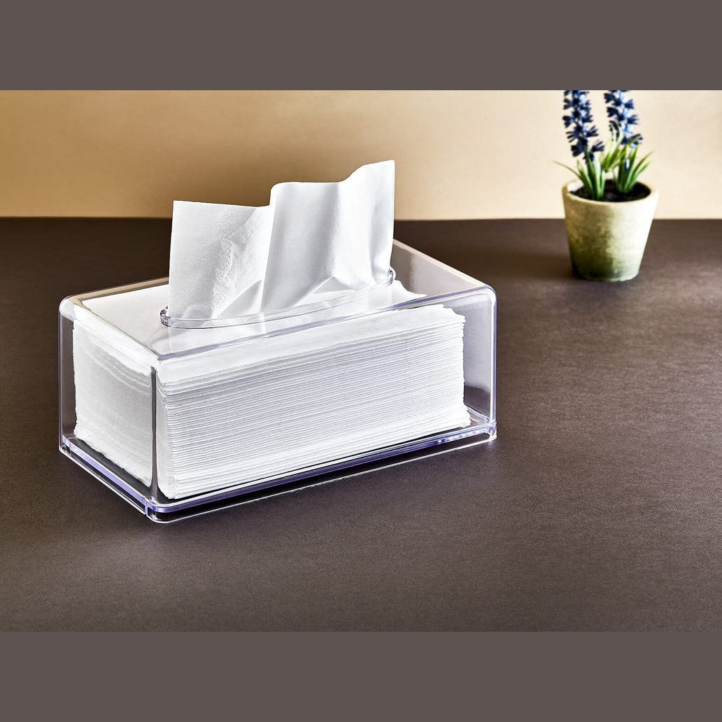 Clear Tissue Box 22x12x8.5 cm