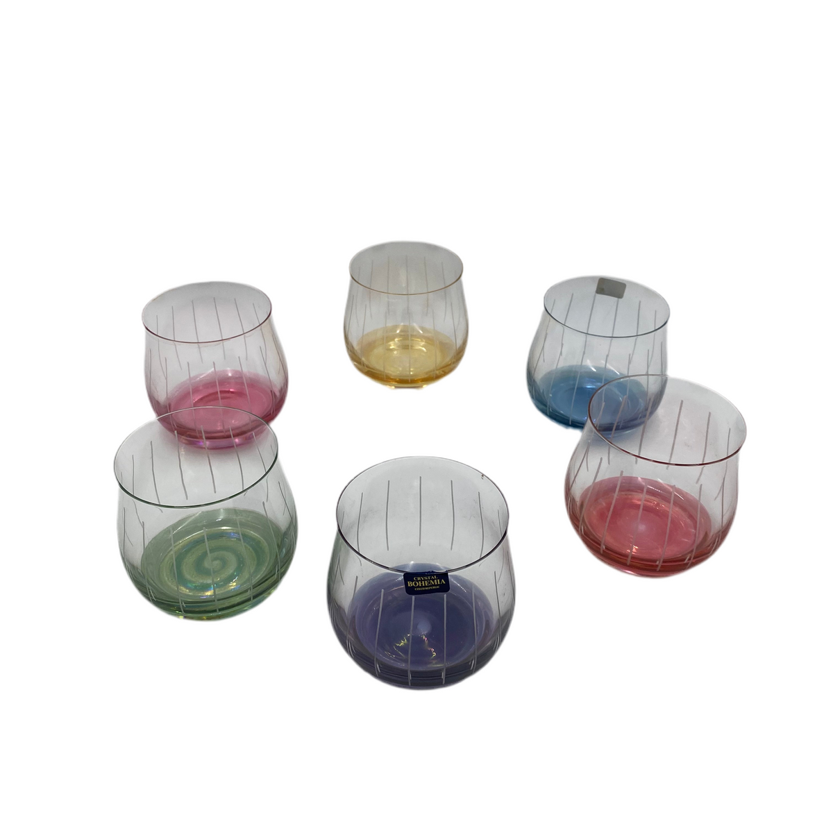 Bohemia, 6 PCs Colored Glass Tumbler Set