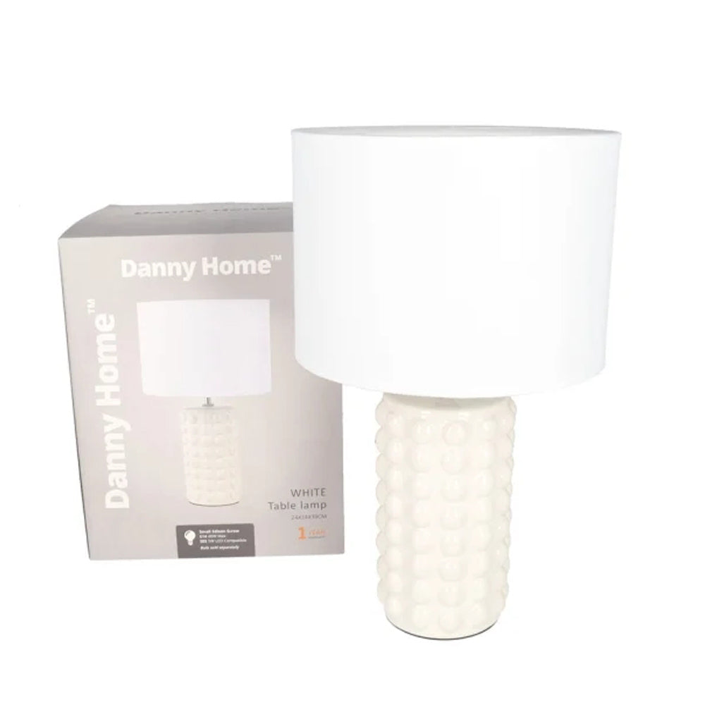 Danny Home White Bubble Design Table Lamp 39cm