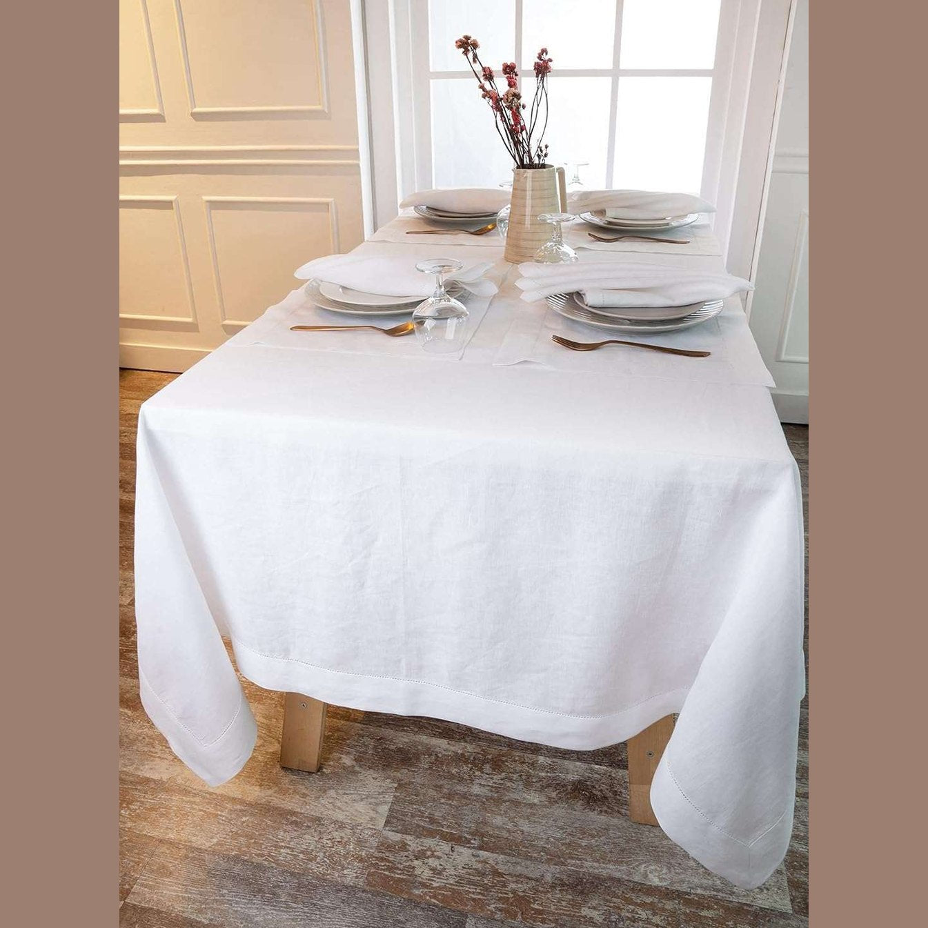 Tablecloth by Weston Hemstitch - 152x300 cm