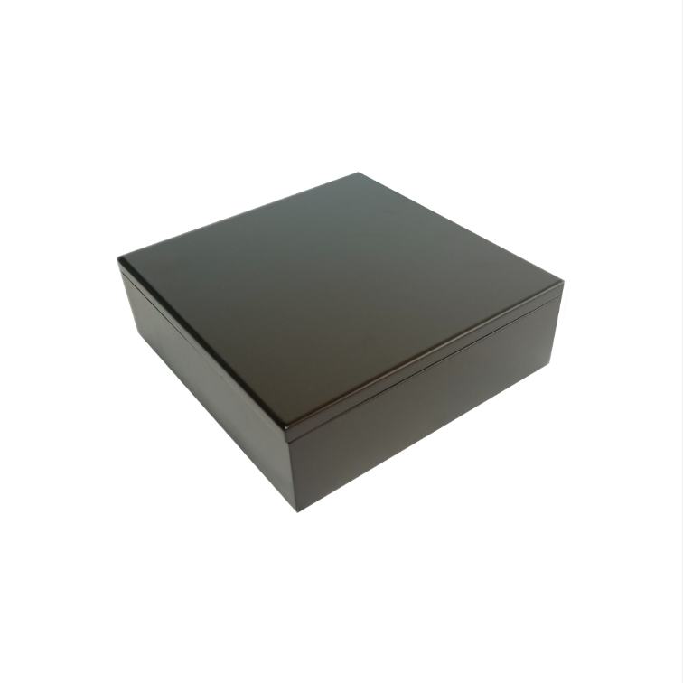 Wooden Tea Box – Black- 23x23x8cm – Flow Collection
