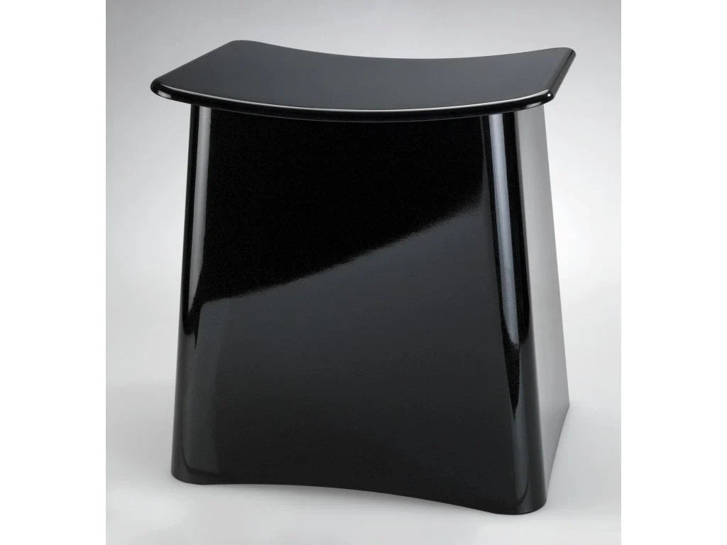 Bathroom stool with laundry storage PLUS, black By Wenko.de