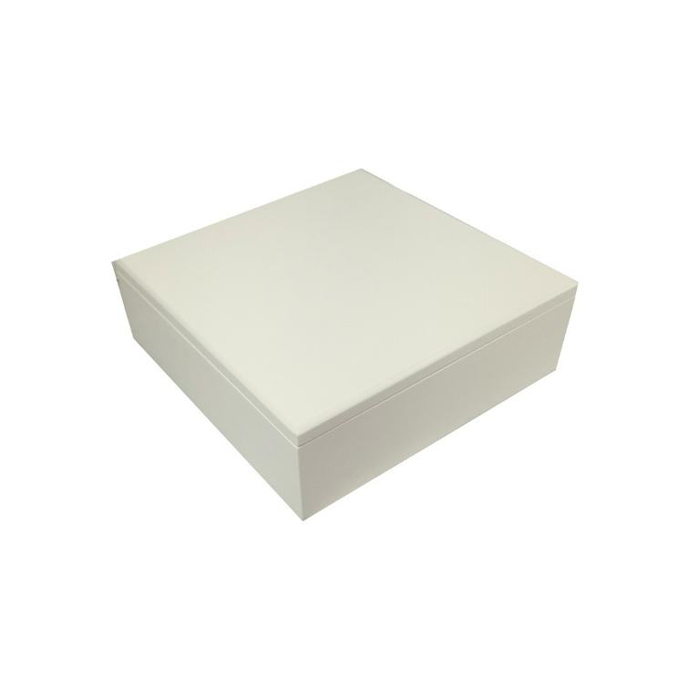 Wooden Tea Box – white- 23x23x8cm – Flow Collection