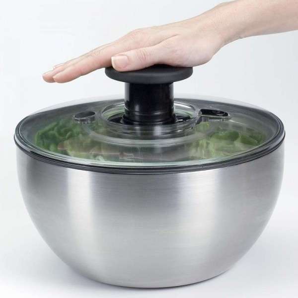 Steel Salad Spinner by OXO