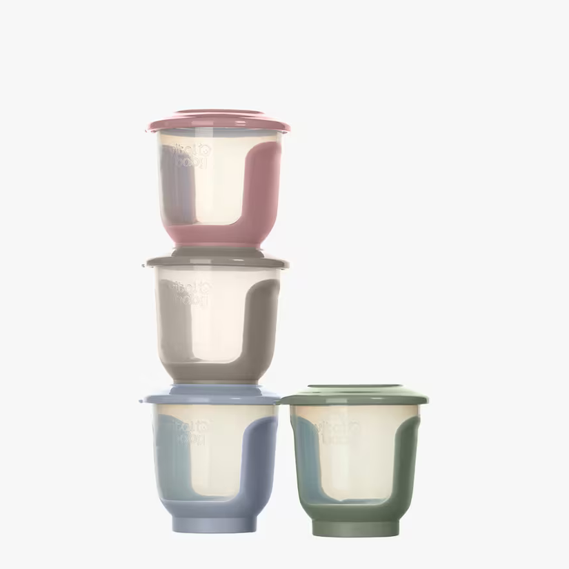 Vital Baby Nourish store & wean' pots 120ml 4pk - natural