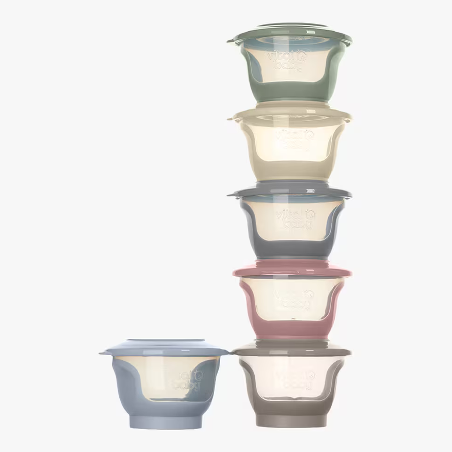 Vital Baby Nourish store & wean' pots 60ml 6pk - natural