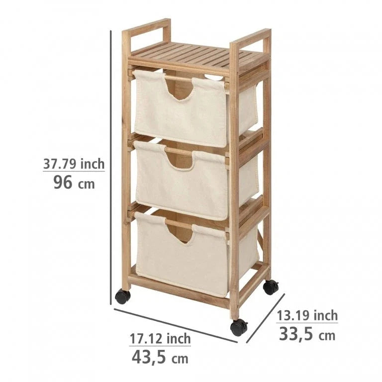 Laundry/Kitchen Trolley Acina with 3 drawer by Wenko-Germany