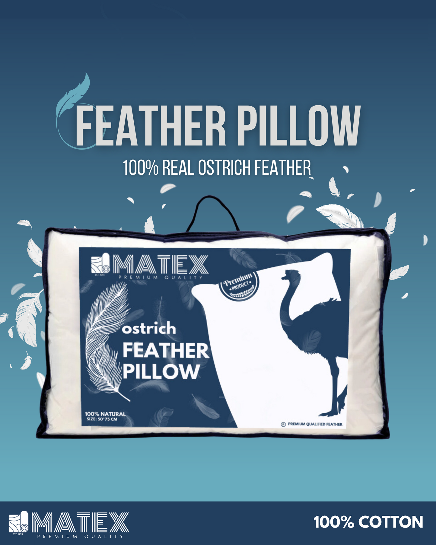 Ostrich Feather Pillow