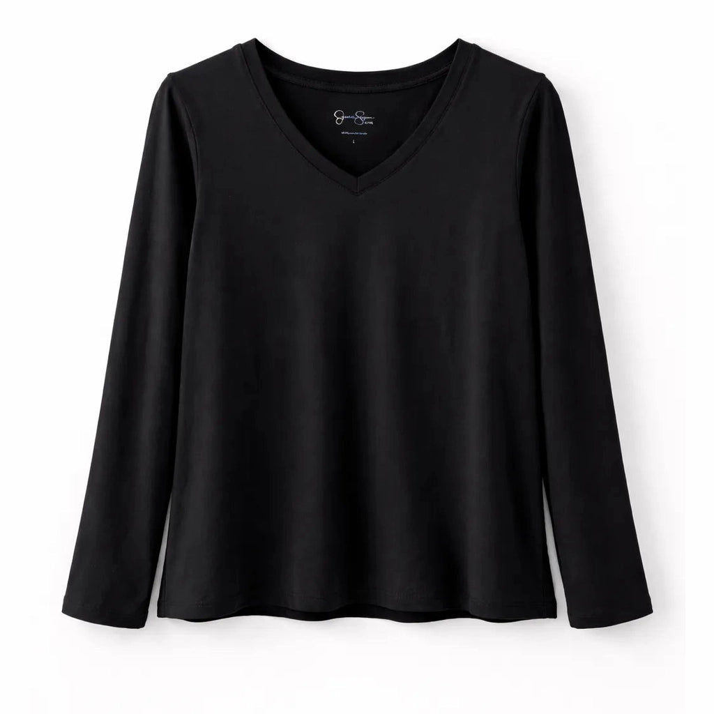 Jessica Simpson Women's Black V-Neck Long Sleeve Blouse | Jessica Simpson In Lebanon