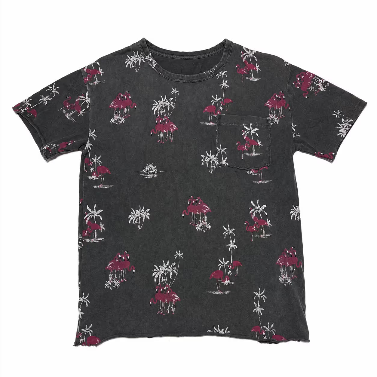 Zara Boy's Washed Grey Flamingo Printed T-Shirt | Zara in Lebanon