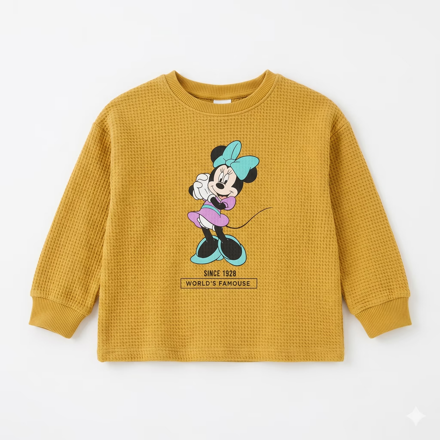 Zara Girl's Mustard Minnie Mouse Long-Sleeve Blouse | Zara in Lebanon
