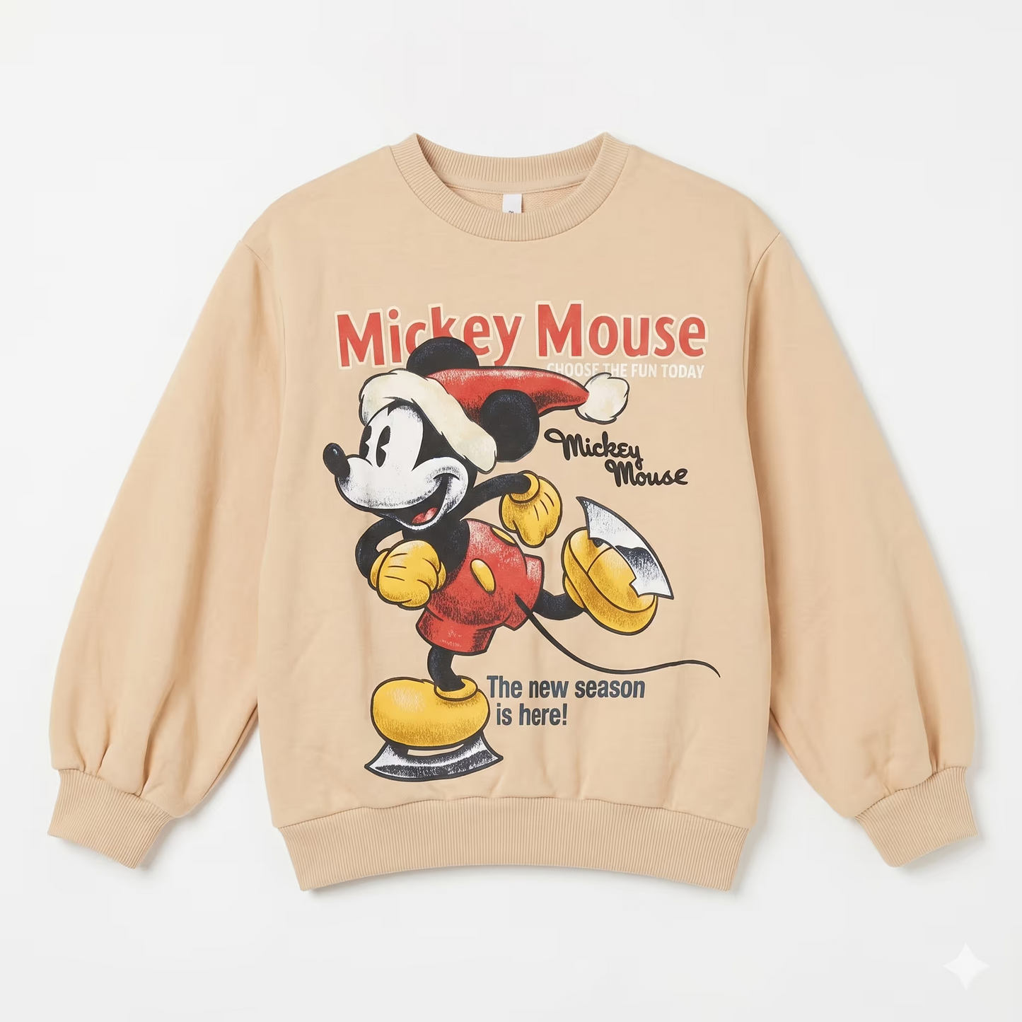 Zara Boy's Light Beige Mickey Mouse Printed Sweatshirt | Zara in Lebanon