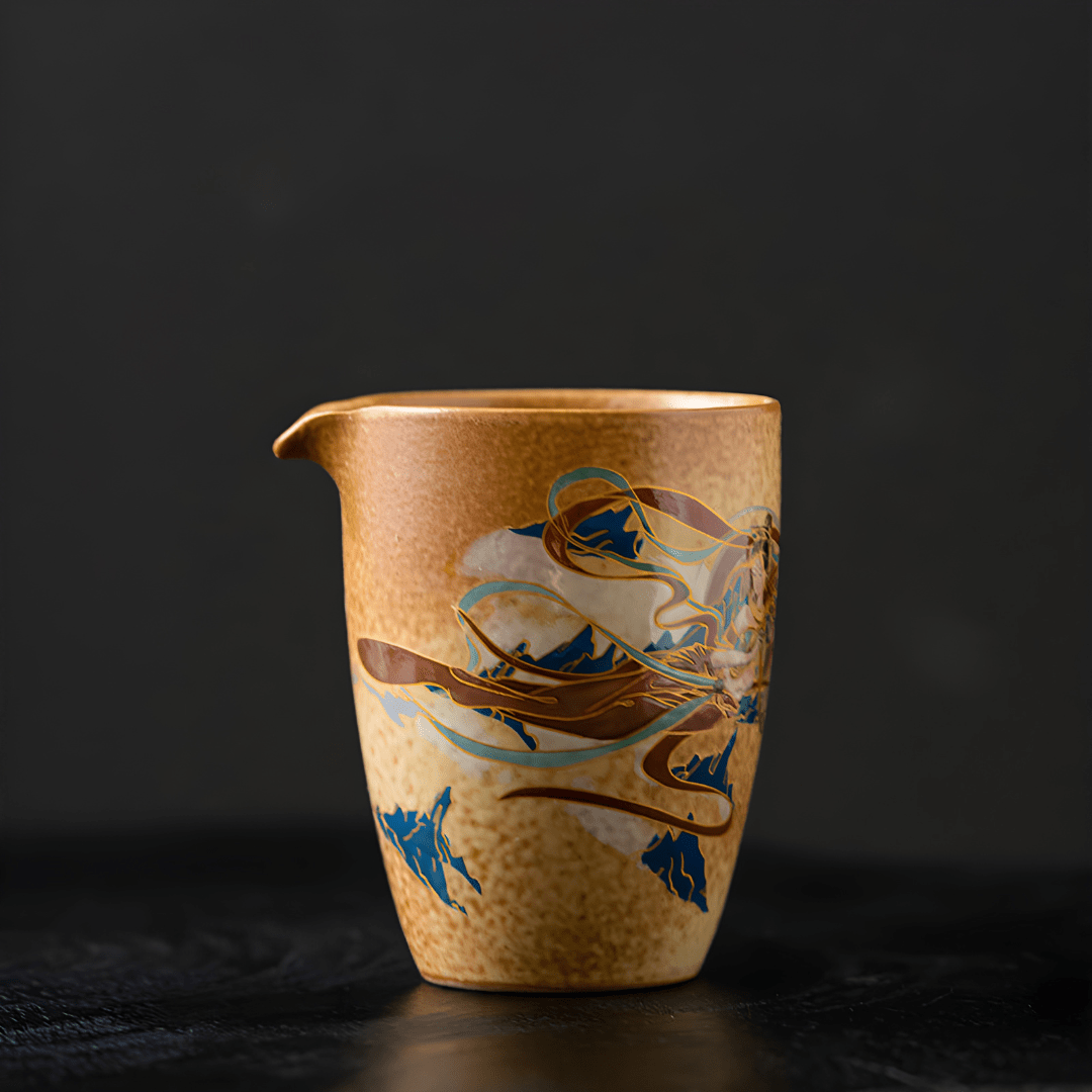 Dunhuang Artisan Pouring Pitcher – 220ml | Hand-Painted Ceramic
