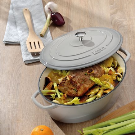 Kela Cast Iron Roasting Tray Oval 6L