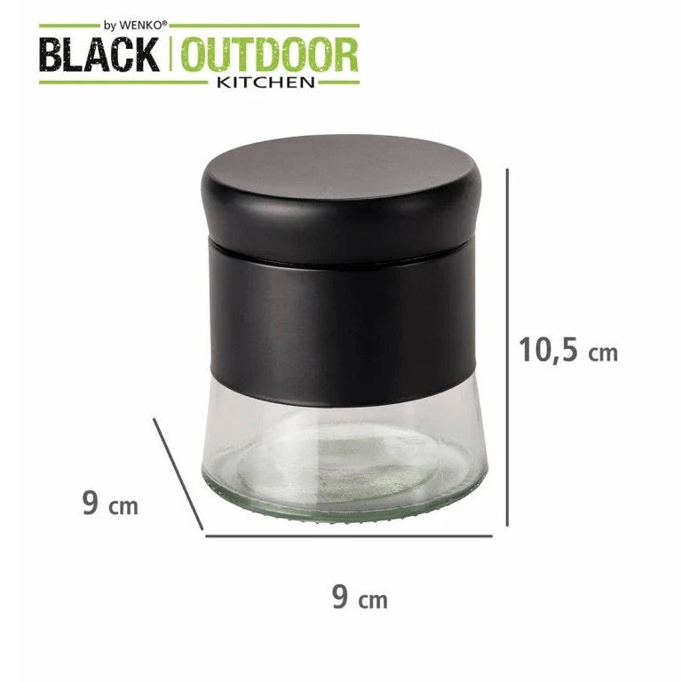 Boga 400ml glass storage box black by Wenko.de
