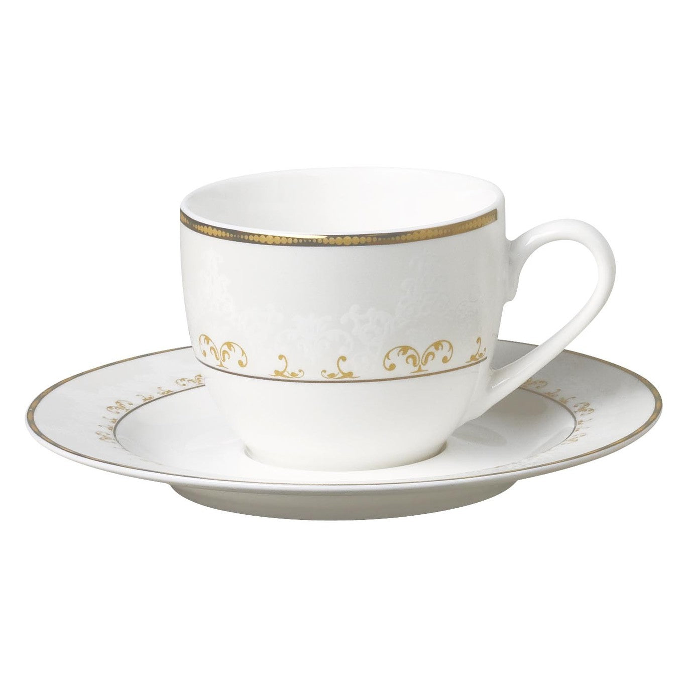 Symphony gold design coffee cup/saucer 6pcs