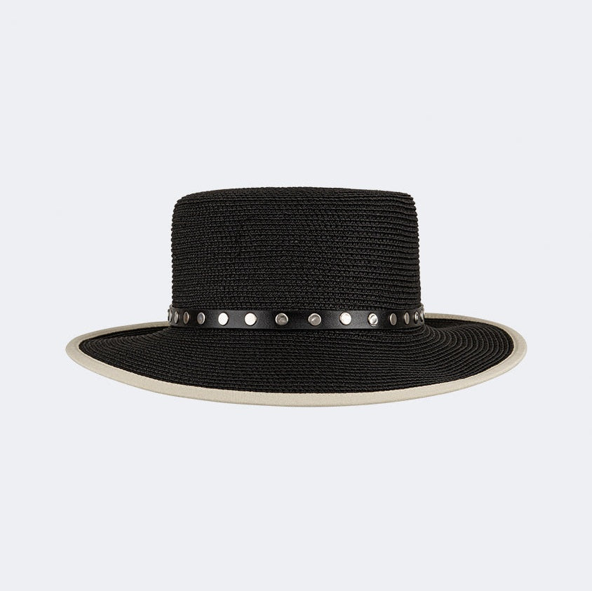 Oil And Gaz Stylish Women Beach Cordobes Hat Beige/Black - Medaid International