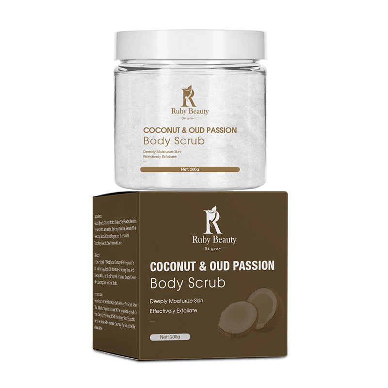 Ruby beauty coconut & oud passion body scrub 200g sc143