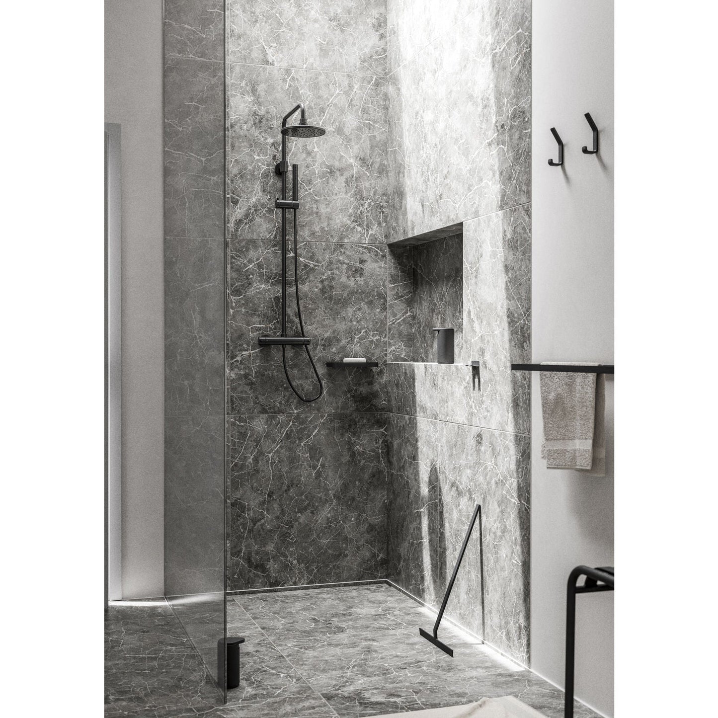 Zone Denmark Towel Rail Rim Black 44x7.5