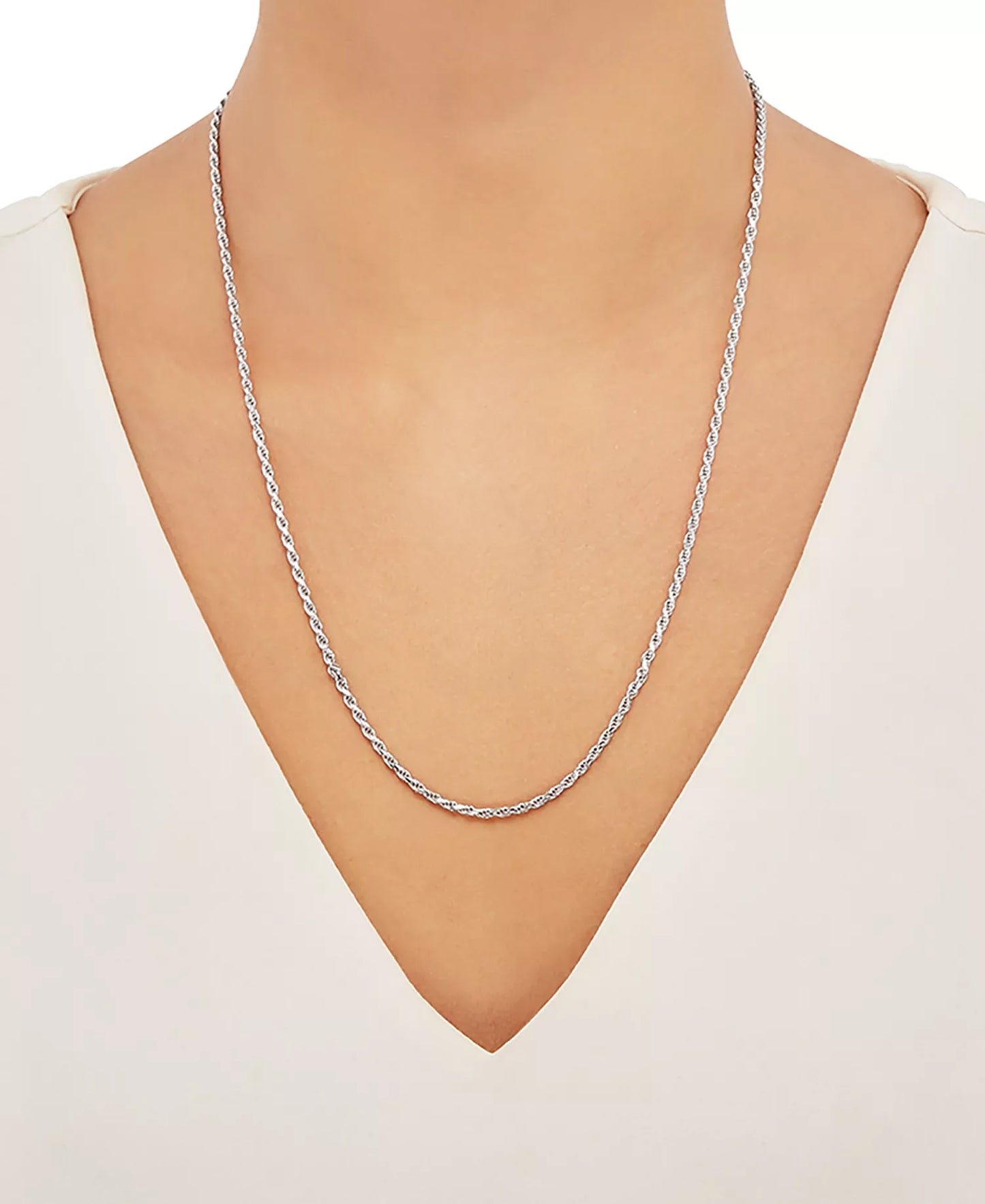 Giani Bernini Women's Silver Rope Link 22" Chain Necklace| Giani Bernini In Lebanon
