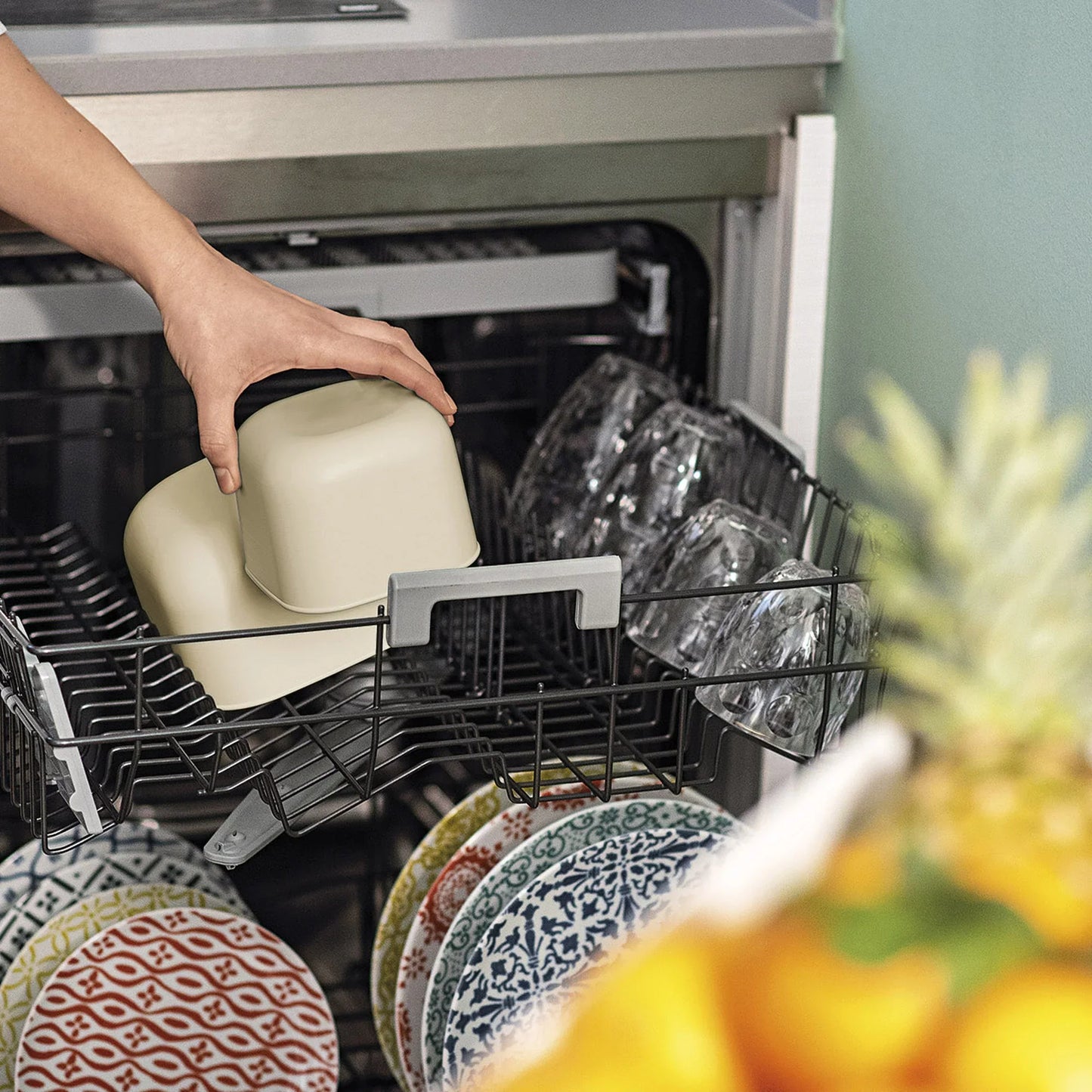 Guzzini S STORE&MORE - Shallow airtight fridge/freezer/microwave containers 450cc Clay