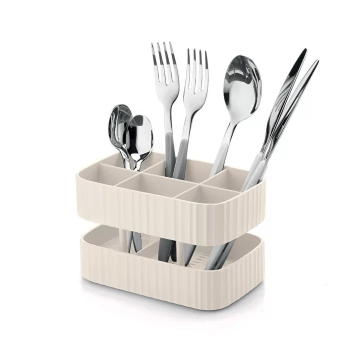 Guzzini 'Drain & Safe' Cutlery Drainer White Milk