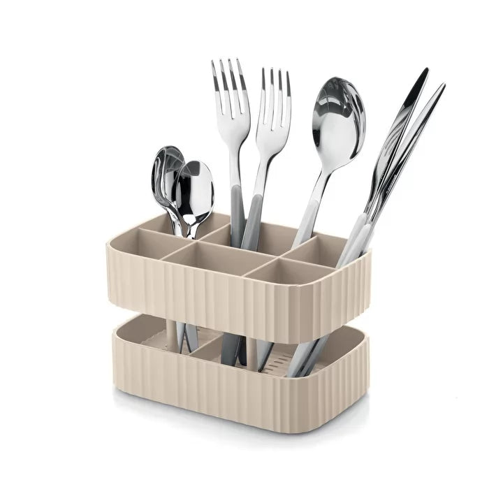 Guzzini 'Drain & Safe' Cutlery Drainer Clay