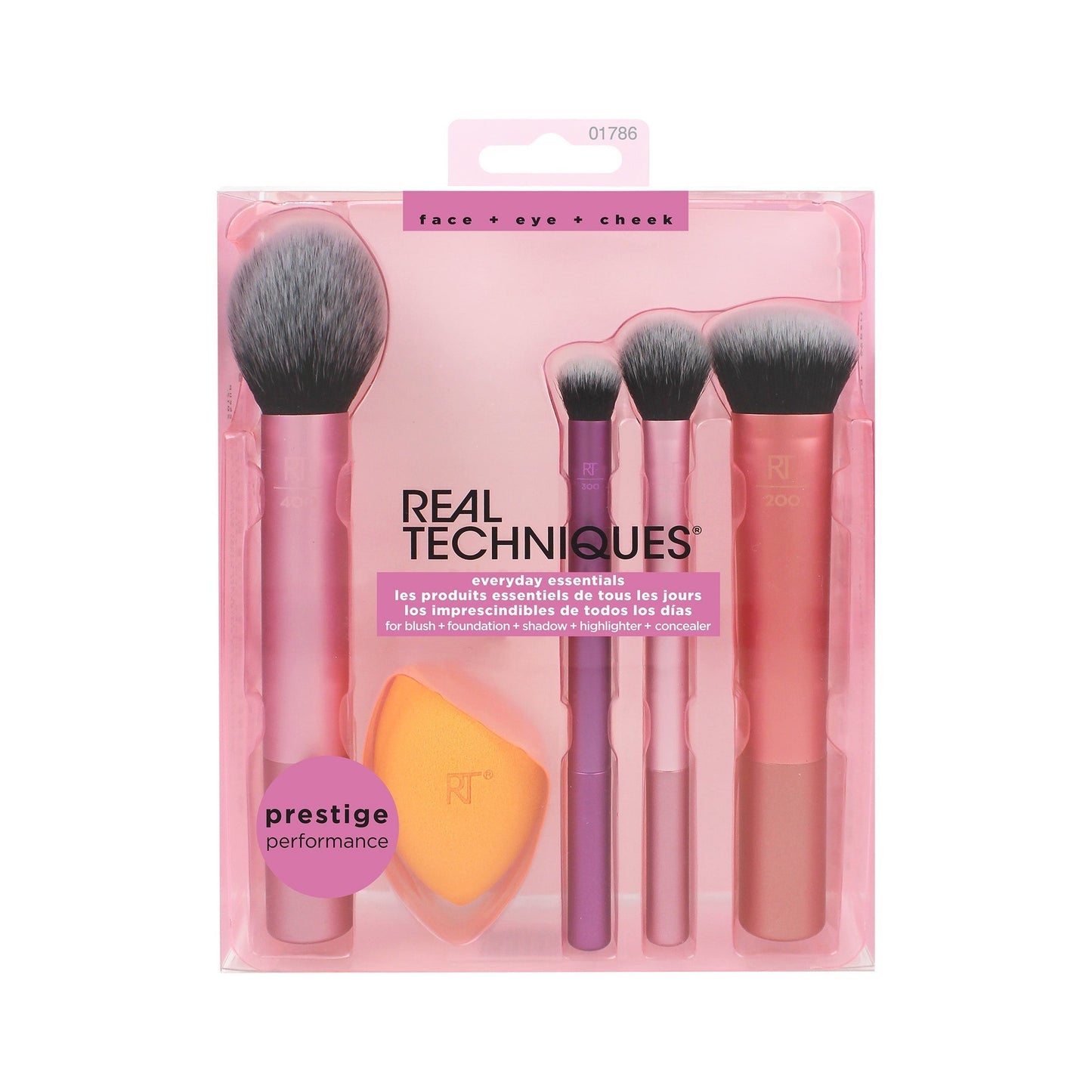 REAL TECHNIQUES BRUSHES SET (FACE + EYE + CHEEK )
