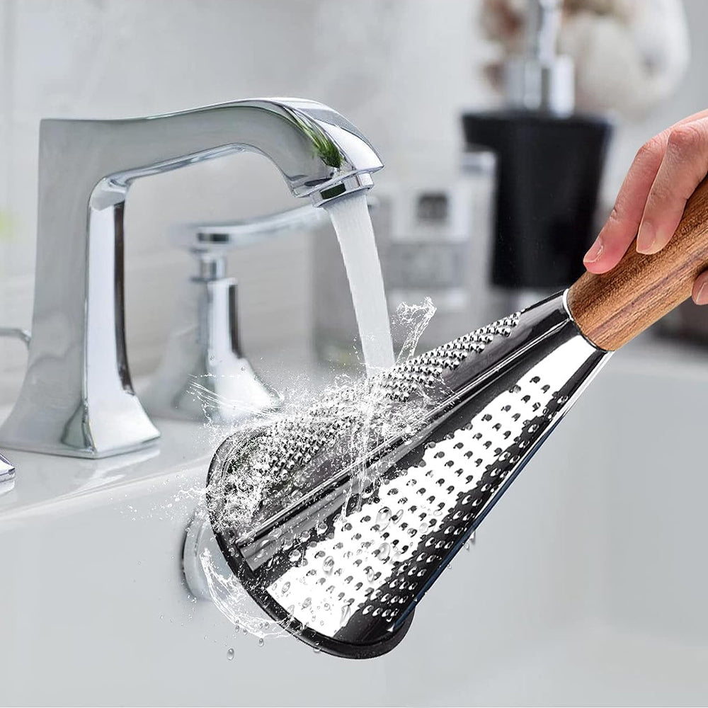 Wooden Handle Stainless Steel Grater Cone Shaped