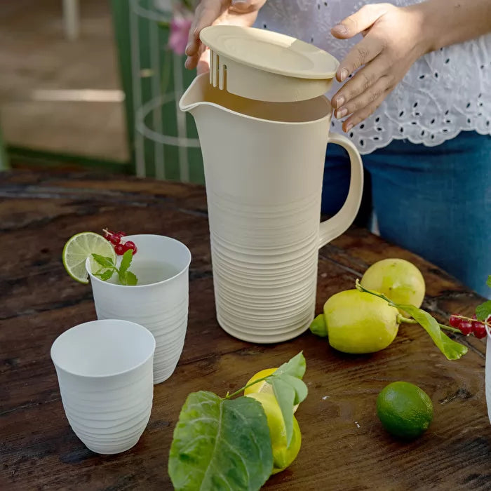 Guzzini Pitcher With Lid 'Tierra' White Milk