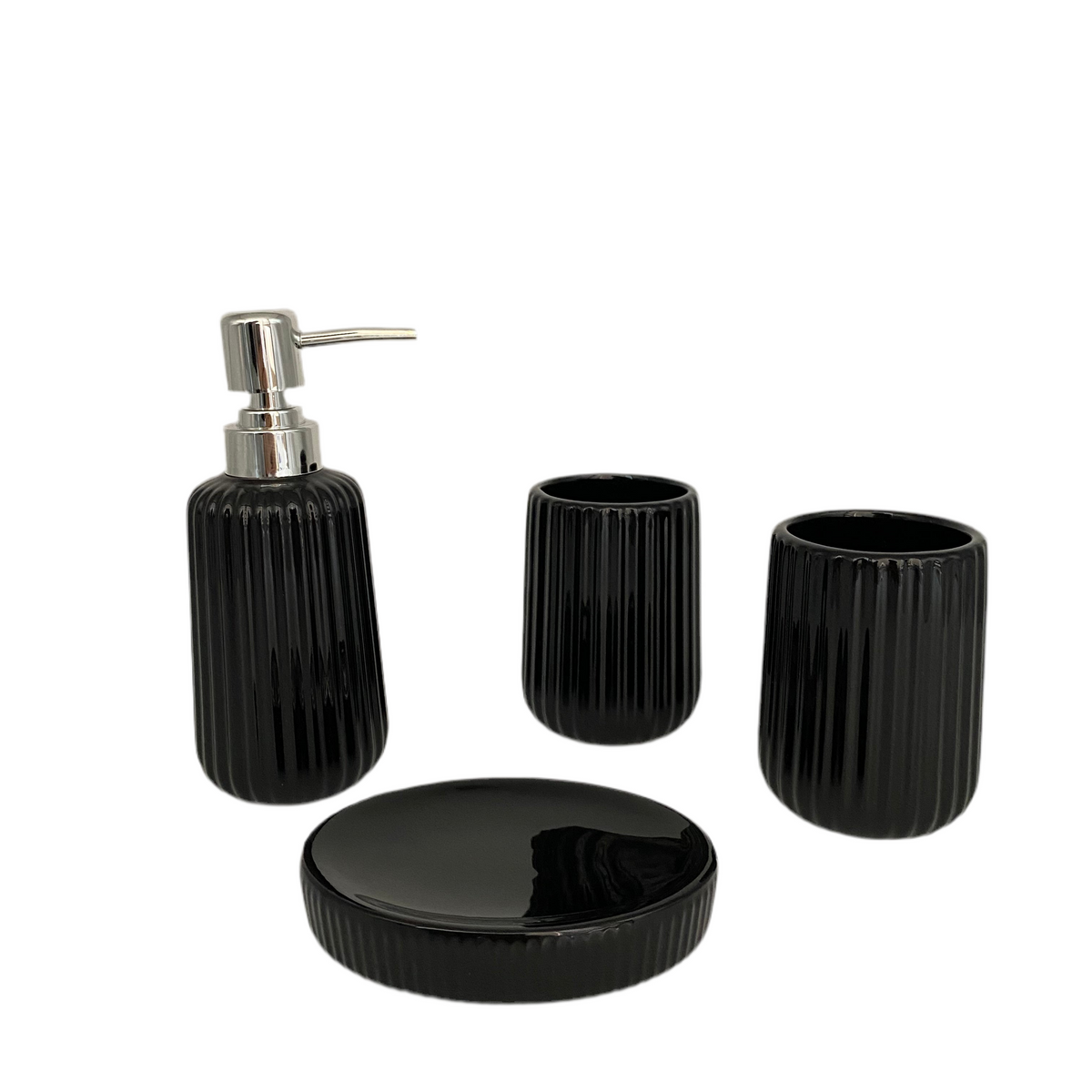 4 Pcs Porcelain Bathroom Set
