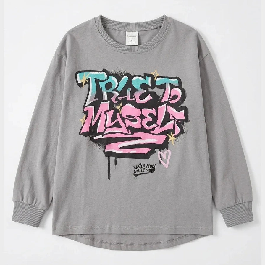 Zara Girl's Grey Printed Blouse | Zara In Lebanon