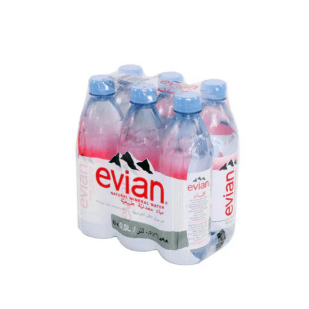 Evian Eau Minerale Prestige 50cl, Pack of 6