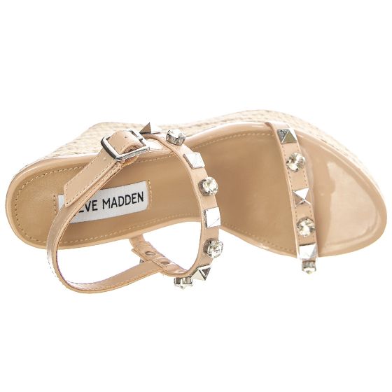 Steve Madden Women's Nude Patent Prime Time Heeled Sandal |Steve Madden In Lebanon