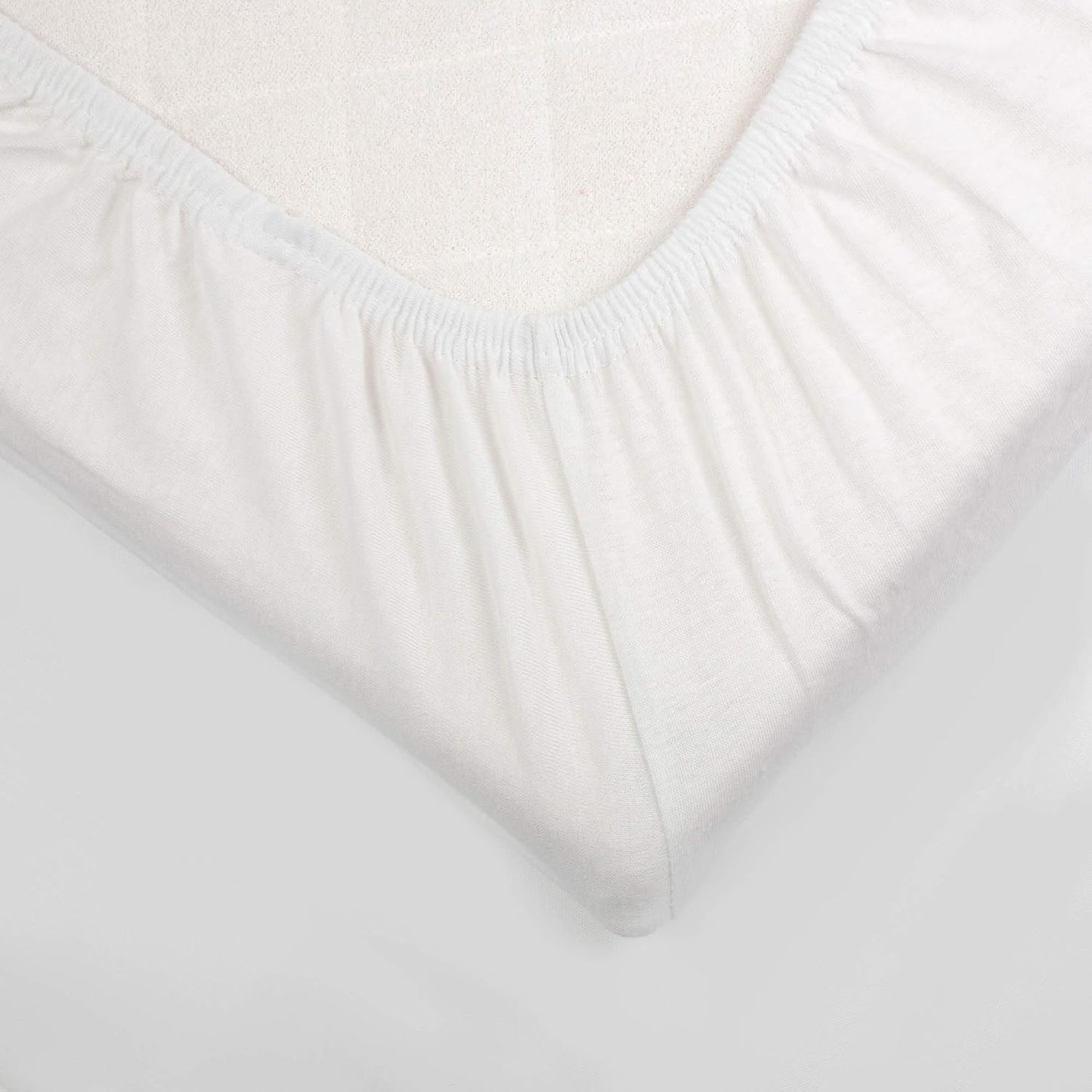 Trois Kilos Sept Bamboo Terry Cloth Mattress Protector – White (40x80 cm)
