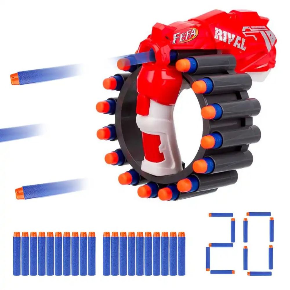 Foam Blaster with 20 EVA Bullets & Wrist Target Toy Gun