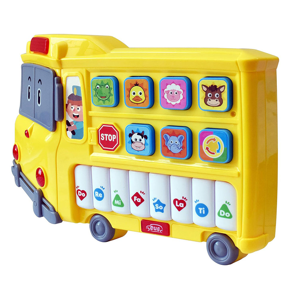 Cartoon Bus Piano With Animal Sounds