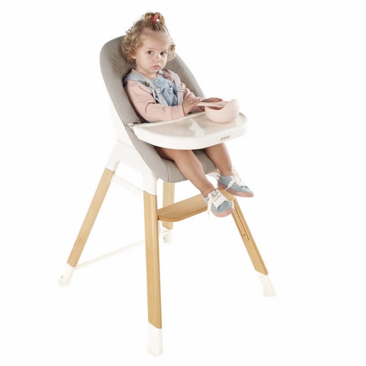 Jane Evolutionary Wooden High Chair Grey Stars Adjustable Ergonomic
