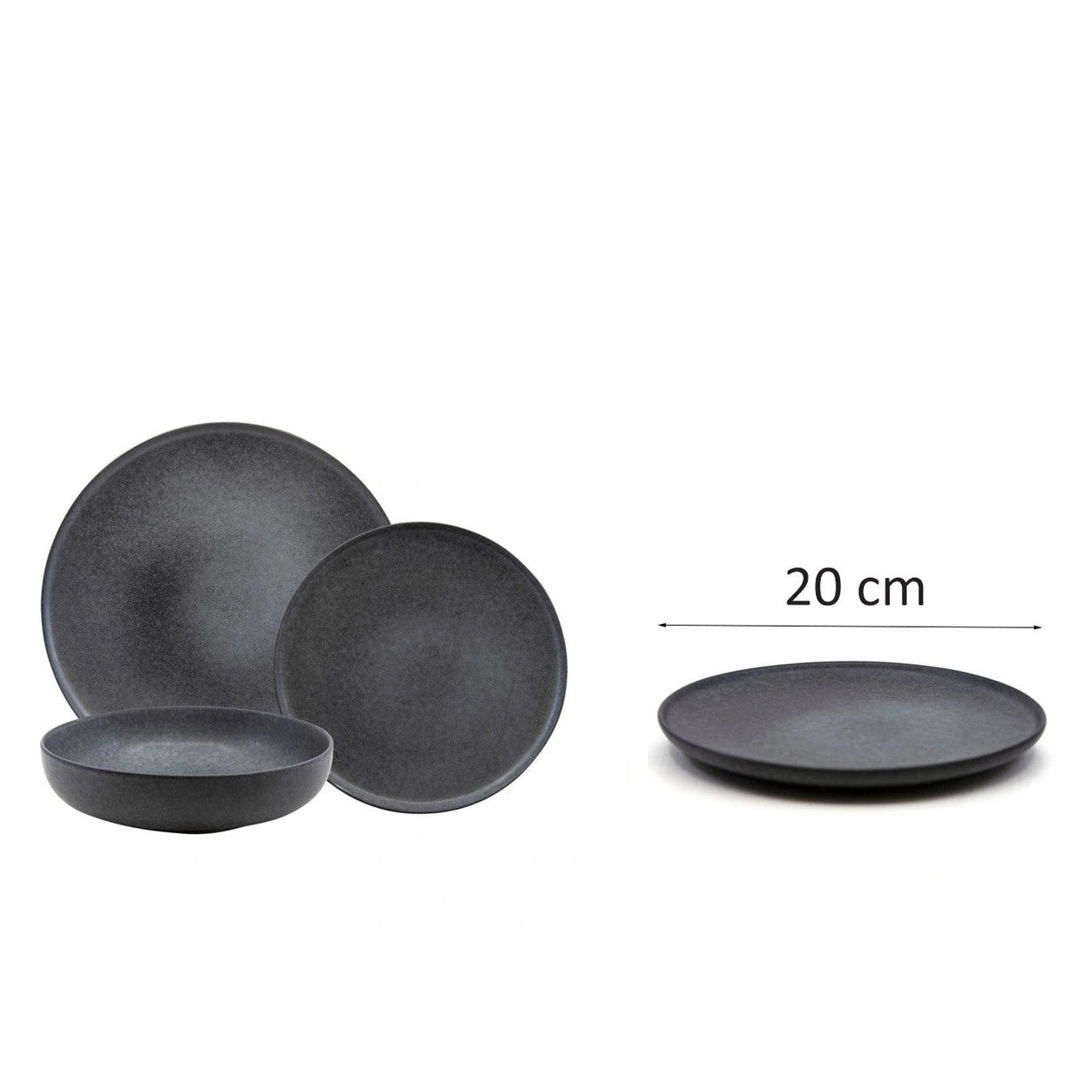 Dosthoff Matt Black Side Plate 20 cm