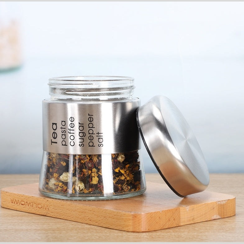 3-Pcs Stainless Steel Glass Seasoning Rack Set – 400ml #CB-TWJ16